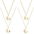 Gemnel New Arrivals Sky Charm and Full of Stars Charm Moon Star Necklace