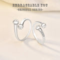 JA11 2 Pcs New Creative Love Hug Couple Open Ring Fashion Ladies Men Punk Open Ring Jewelry Anniversary Special Gifts for Lovers