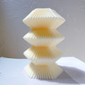 Modern Stripped Sculpture Room Decorative Gift Ribbed Pillar Candle Mould Aesthetic Tall Hexagon Wax Silicone Mold