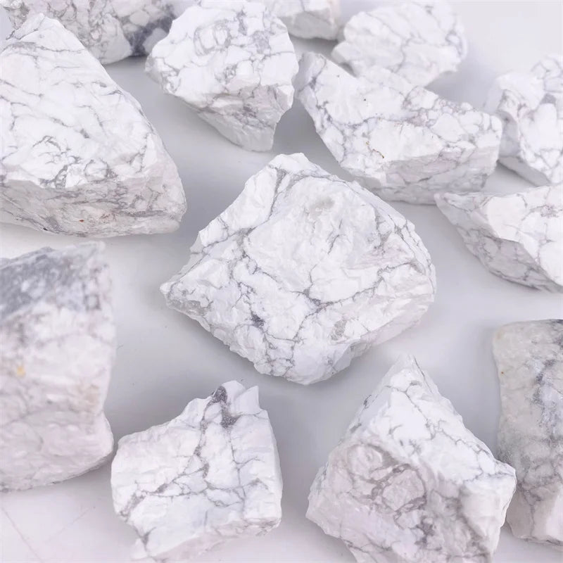 Crystals Healing Stone  Howlite Raw Stone  for Meditation Ornaments and Secondary Operation