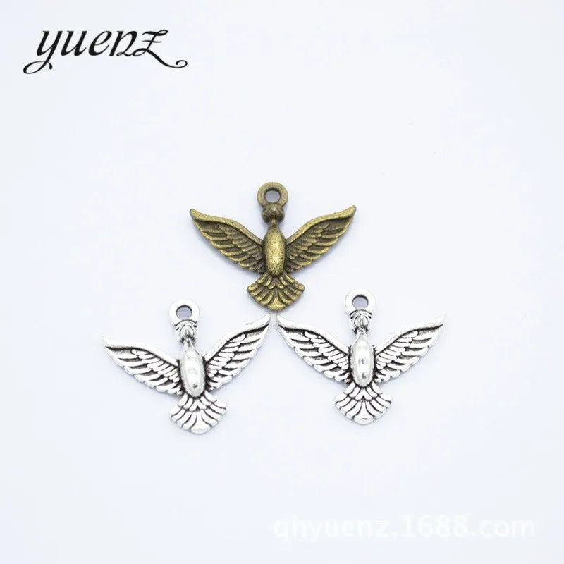 YuenZ 2 Colors Bird Charms DIY Necklace Bracelet Metal Charm for Jewelry Making 20*16mm D546