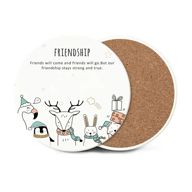Nordic Custom Blank Art Nordic Drink Coasters Set Holder Ceramic Coaster