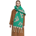 Landfond Accessory Women's Warm Scarf Colorful Soft Comfort Elegant Cold Weather Pashmina Shawl Fashion Long Scarf