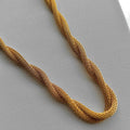 2025 Dazan New Winter18k Gold Plated Stainless Steel Double Layer Tennis Twisted Chain Necklace for Women