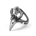 Antique Silver Plating Stainless Steel Norse Myth Theme Raven Ring Viking Jewelry