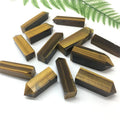 Hot Sale Natural Yellow Tiger Eye Quartz Stone Wand Point  Han Polished Crystal Four Square Tower