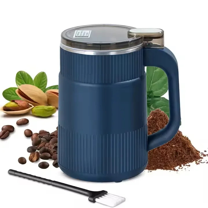 Stainless Steel Grinder Electric Blender Household Charging Electric Press Mixer Coffee Bean Powder Making Dual Use