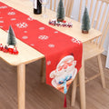 Christmas Home Decor 180cm Knitted Xmas Linen Christmas Table Runner Christmas Table Flag Decoration Tablecloth