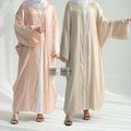Abaya Dubai 2025 Latest Colorful Women Open Abaya Beautiful Muslim Women Evening Dresses for Party Muslims Shimmer Elegant