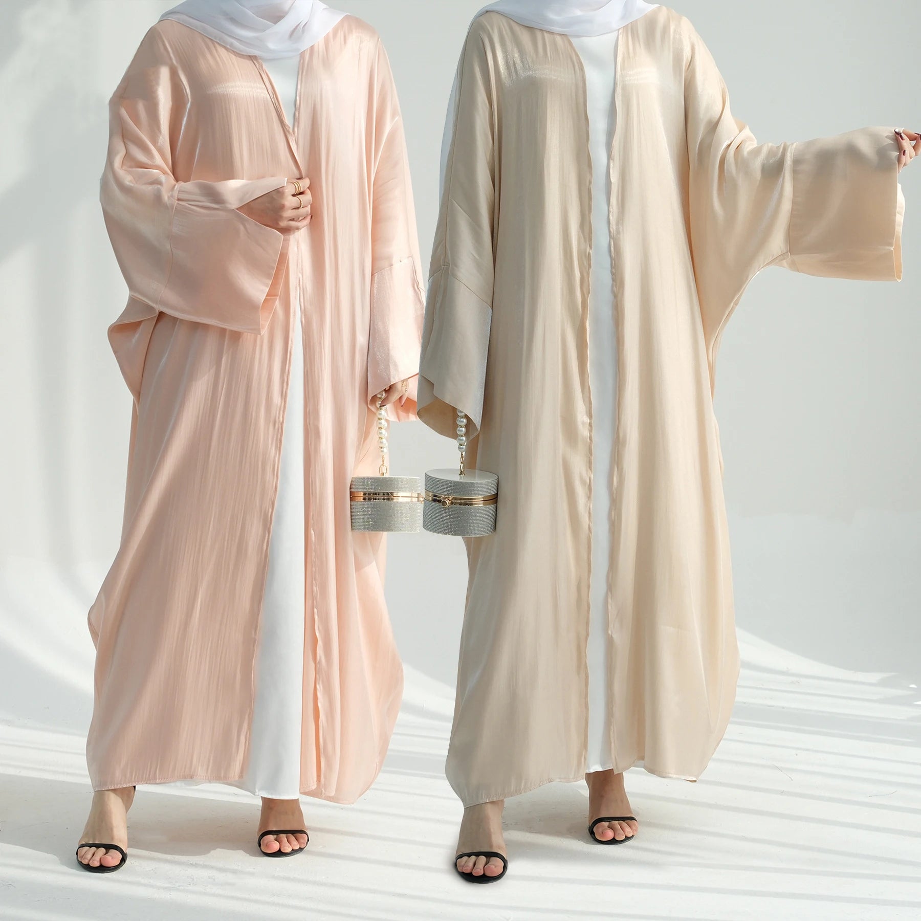 Abaya Dubai 2025 Latest Colorful Women Open Abaya Beautiful Muslim Women Evening Dresses for Party Muslims Shimmer Elegant