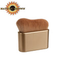 Wholesale Cosmetics Golden Private Custom Logo Face Flat Head Blending Spray Self Plastic Single Kabuki Tanning Brush