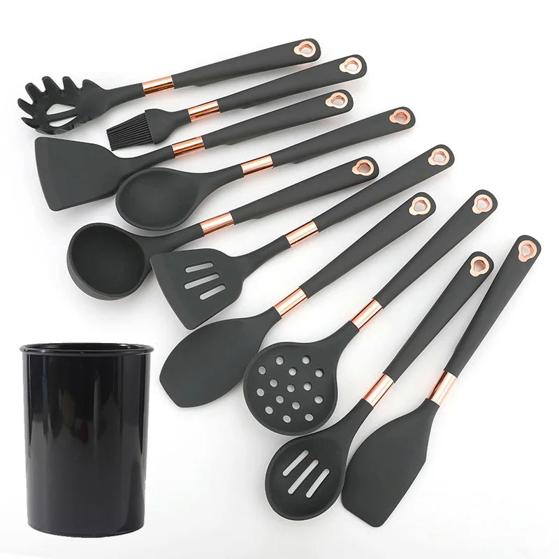 10pcs Set Superior Quality Silicone Utensil Kitchen Set Sale