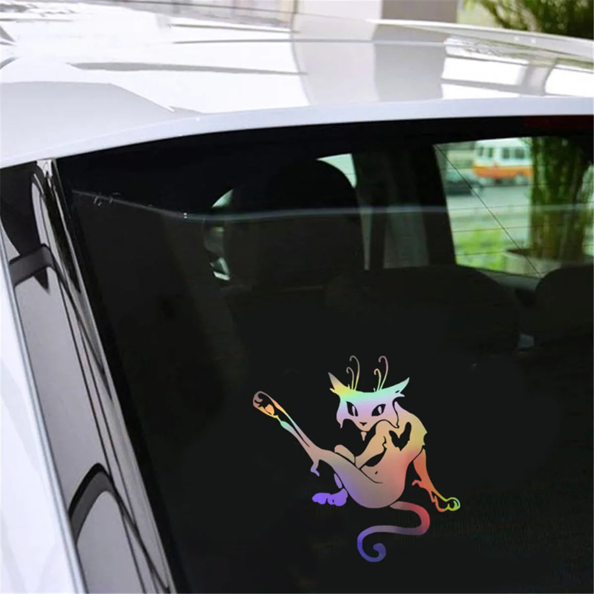 Sexy Cat Car Laser Sticker Vinyl Decal Car Truck Bumper Window Laptop Sticker Decor Gift Die Cut Decals Laptop Window Glass