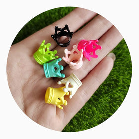 100Pcs/Lot 12*14MM 3D Mini Lovely Queen King Crown Charms Findings Pendants for Jewelry Making DIY Crafting