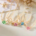 New Fashion Adjustable Necklace Soft Pottery Flower Shell Woven Jewelry for Seaside HolidaysShell Necklace for Women Accessories