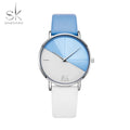 SHENGKE Luxury Watch Woman Fashion Quartz Lady Watches Leather Band Waterproof Colorful Gifts for Women K0095L