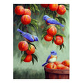 Ever Moment Diamond Painting Bird Red Fruit Handicraft Handmade Full Square Resin Drills Mosaic Art Wall Decoration 5L510