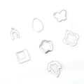 Stainless Steel Horseshoe Flower Water Drop Maple Leaf Pendant Necklace Bracelet Diy Stainless Steel Ornament Accessories