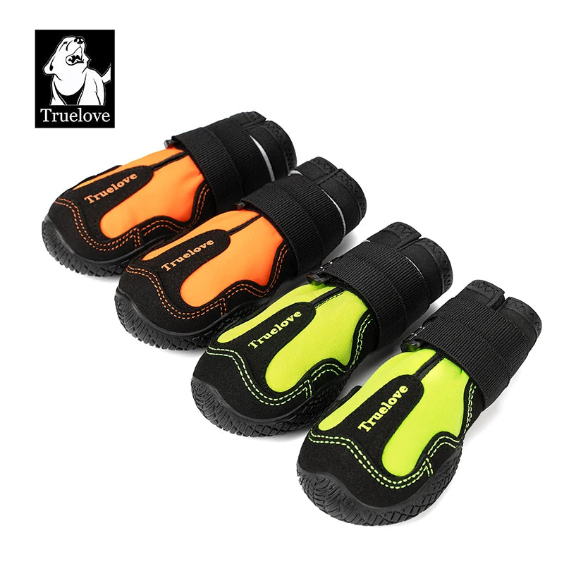 Truelove Best-selling Ready to Ship Breathable Outdoor Pet Dog Shoes Reflective Safety Wholesale Nylon Waterproof Soft Pet Boots