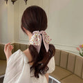 Floral Double-layer Bow Hair Tie Female Back Head Ponytail Rubber Band Flower Scrunchies Hair Ties Accesorios Para El Cabello