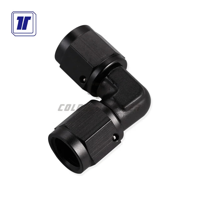 ColoredPower Racing Performance Parts Aluminum 90 Degree AN8 Forged Swivel Color Anodized Female Female Coupler Union Fitting