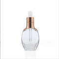 Stock 30ml Thick Bottomed Cosmetic Glass Flask Original Essence Liquid Bottle with 15ml Solution Dropper for Face Cream