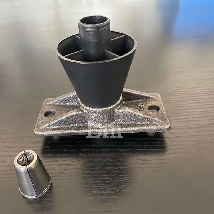 Post Tension Cast Iron Flat Slab Wedge Anchorage Plate 12.7mm 15.2mm PC Strand  Prestress Mono Anchor Clamp