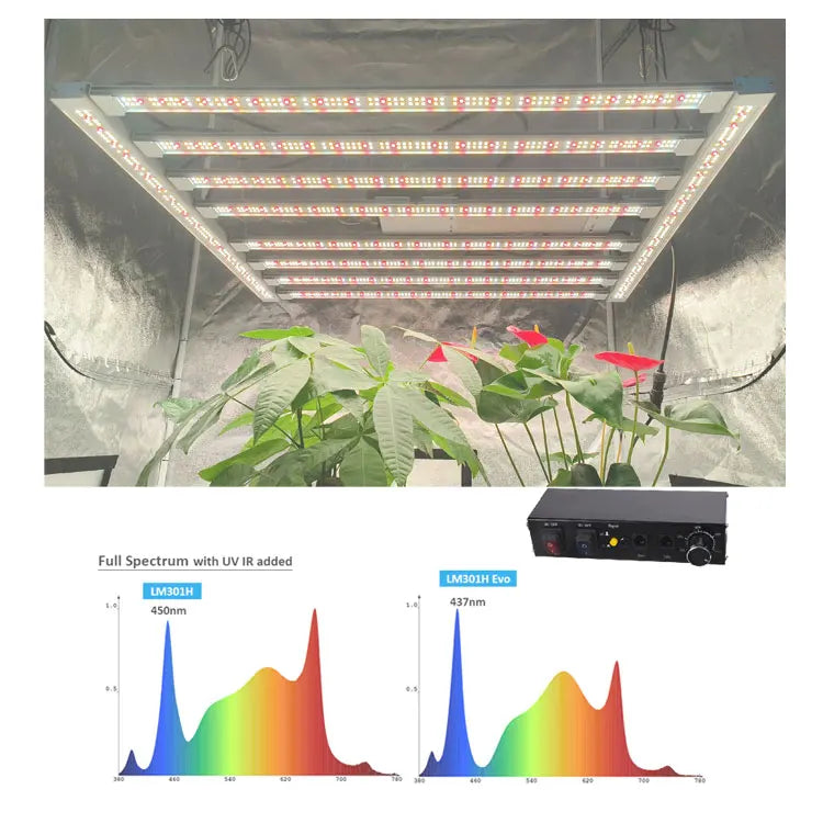 LM301H EVO Led Grow Light 720W 800W Balanced PPFD Uv Ir Separately Control Led Grow Full Spectrum Indoor Plant Grow Light