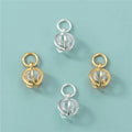 Single Zircon Pumpkin Pendant 925 Sterling Silver White Zircon Pumpkin Pendant for DIY Jewelry Making Supplies