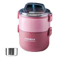 Popular 1600ml Portable Food Insulation Container Double Layer Round 304 Stainless Steel Lunch Box School Children's Lunch Box
