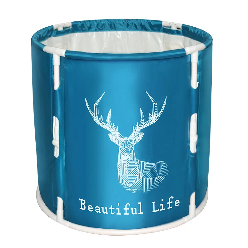 Portable Bathtub Folding Bath Bucket Large Adult Tub Separate Family Bathroom SPA Tub