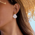 G3938 Wholesale 18k Gold Plated Stainless Steel Natural Shells Pendant Studs Earrings Vacation Jewelry Shell Earrings
