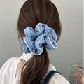 Sweet Vintage Style PP Cotton Material Women's Cotton Stripe Scrunchie