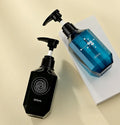 Body Blue Empty PET Lotion Bottle Shower Gel Shampoo Cleanser Packaging with Pump Sprayer and Screen Printing