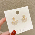 Creative Simple Women Earrings Pearl Daisy Stud Earrings Mini Korean Women's Earrings
