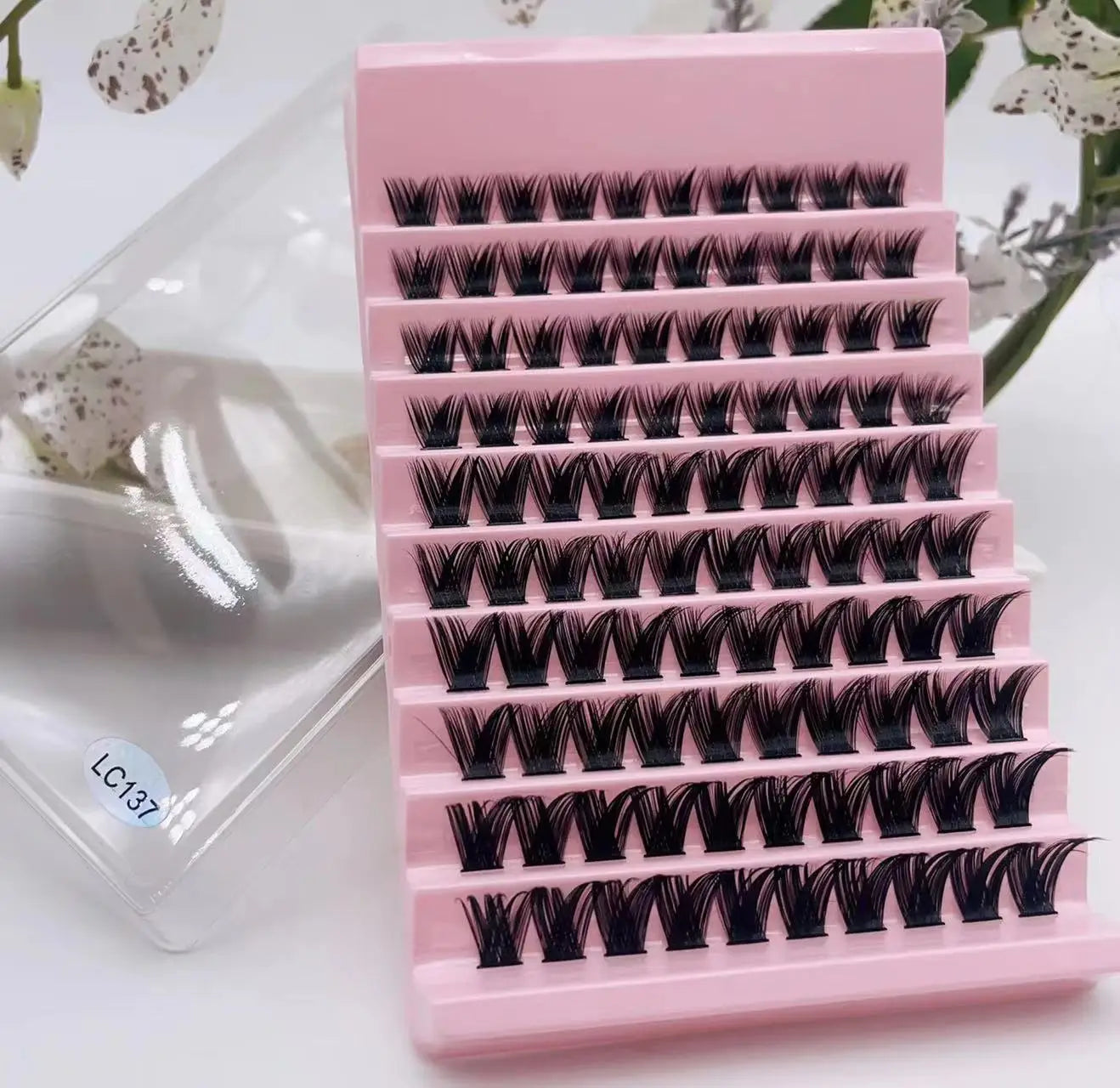 Wholesale Professional DIY Individual Lash Clusters Eyelash Extensions Kit Synthetic Hair Natural for Pre-cut Segments Black