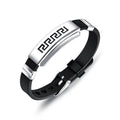 European and American fashion titanium steel silicone bracelet Men
