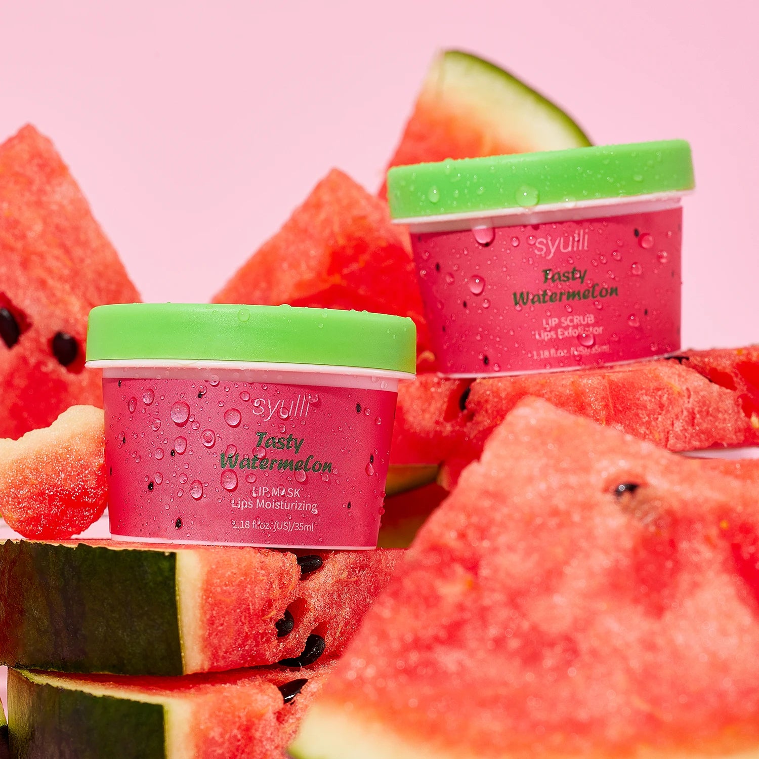 Custom Logo Vegan Natural Sugar Scrub Nourish Dry Lips Hydrating Watermelon Lip Mask Lip Exfoliator
