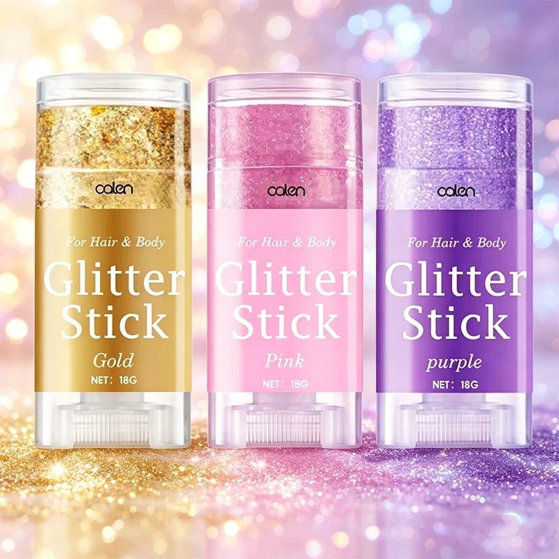 Private Label Shiny and Wonderful Gkitter Stick with Natural Scent and Herbal Ingredients 18g for Hair and Body