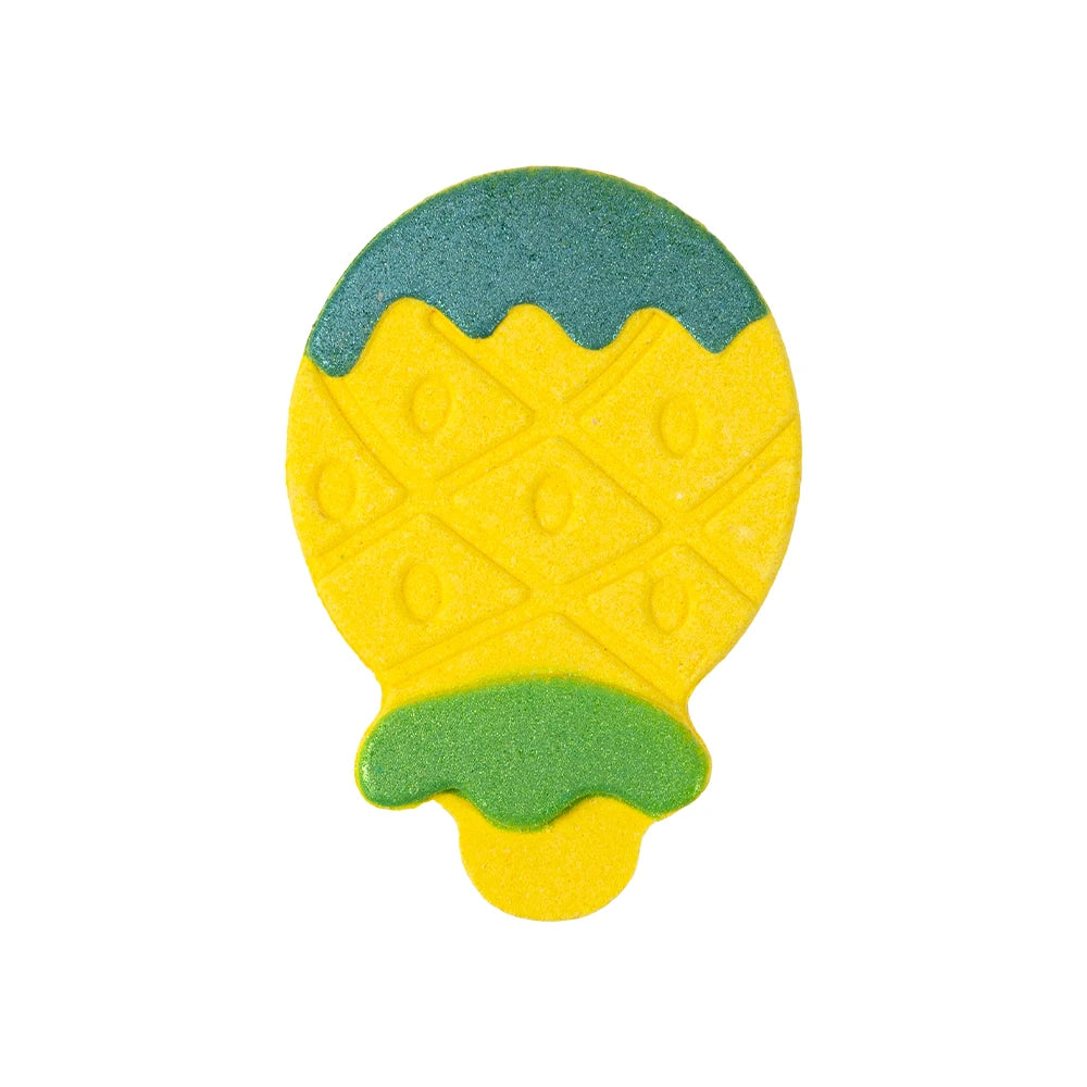Hot Selling Handmade Organic Fruit Fragrance Pineapple Shape Bath Bombs Cut Style Fizzies Skincare Wholesale Silk Screen Printed