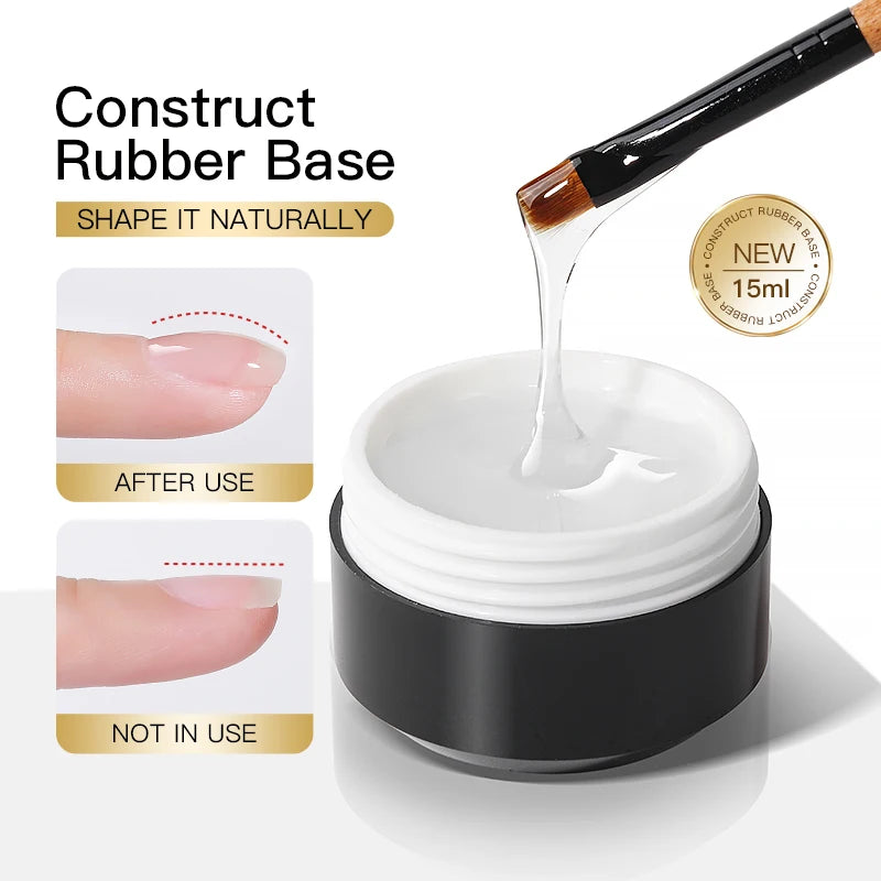 Large Capacity 50g Clear UV Nail Extension Gel Hard Manicure Art for Beginners for Buildering and Strengthening Nails