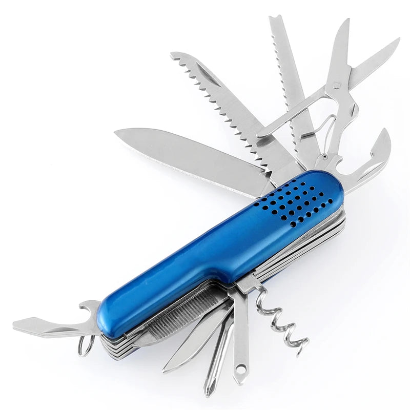 13 in 1 Combination Tools Stainless Steel Folding Survival Pocket Folding Multi-Tool Knife