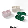 Wholesale Luxury Double Slot Velvet Ring Box Creative Loveseat Design Jewelry Storage Box for Engagement Wedding Proposal Gift