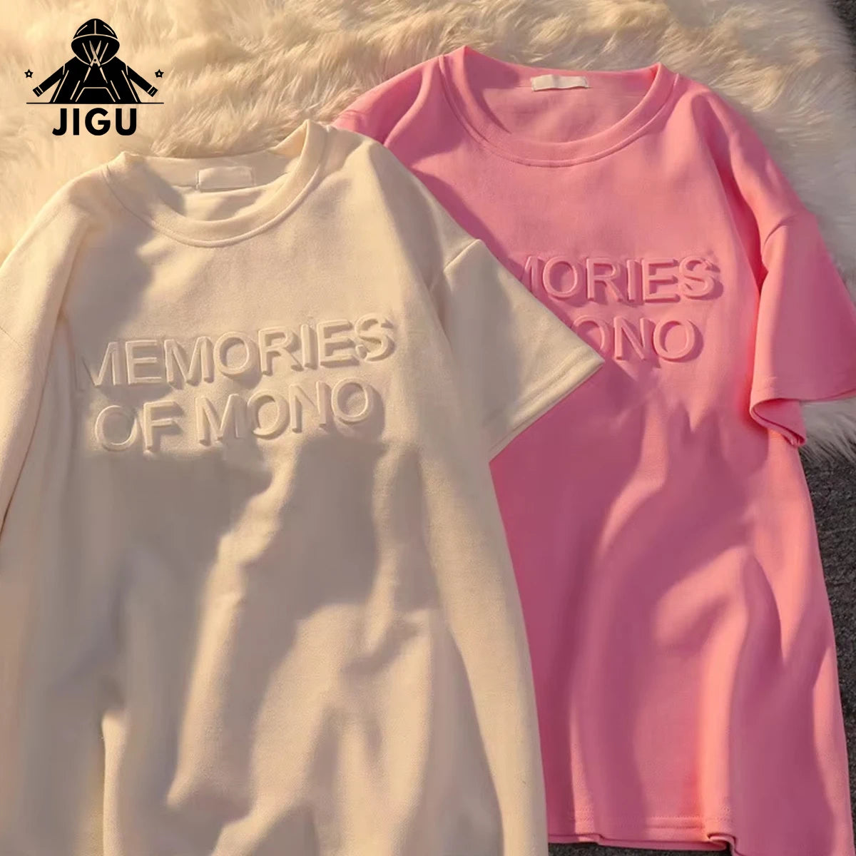 OEM Custom 3D Embossed Print Casual T-Shirt for Women Cotton Knitted Fabric Breathable Anti-Wrinkle Blank Design Solid Pattern