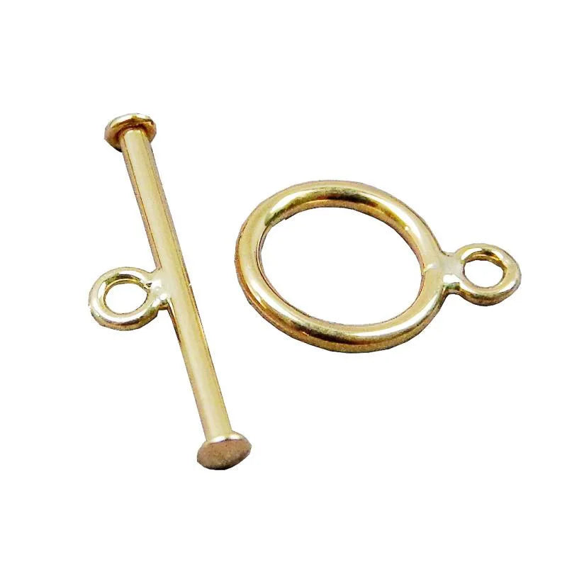 Pure Real Au750 18k Gold Metal Jewelry Findings OT Style Metal Buckle Bracelet & Necklace with Pearl Chain Connecting Clasp