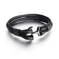 Alin Unisex Vintage Biker Wind Stainless Steel Bracelet Anti-Sweat and Anti-Scratch New Fashion Wrap Wristlet Anniversary