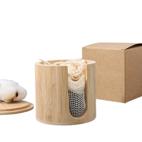 CARE ME Custom Logo Biodegradable Washable Eye/Facial Cotton Pads with Bamboo Tube 8cm Diameter Makeup Removal & Daily Clean