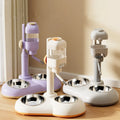 Adjustable Stainless Steel Anti-Overturning Cat Dog Double Bowl Automatic Water Dispenser PP Pet Feeder Bowls