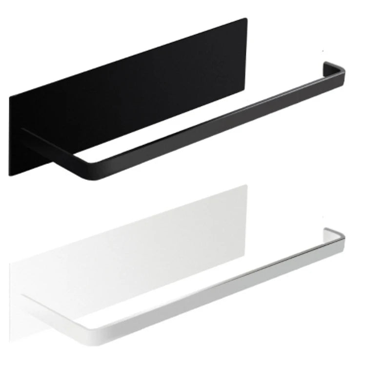 Modern Carbon Steel Black/White Kitchen Paper Towel Holder Self-Adhesive Roll Holder 265x75x65mm for Hotels and Kitchens