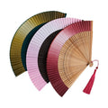High Quality Chinese Retro Bamboo Folding Handheld Fan Wedding Party Gift Custom logo